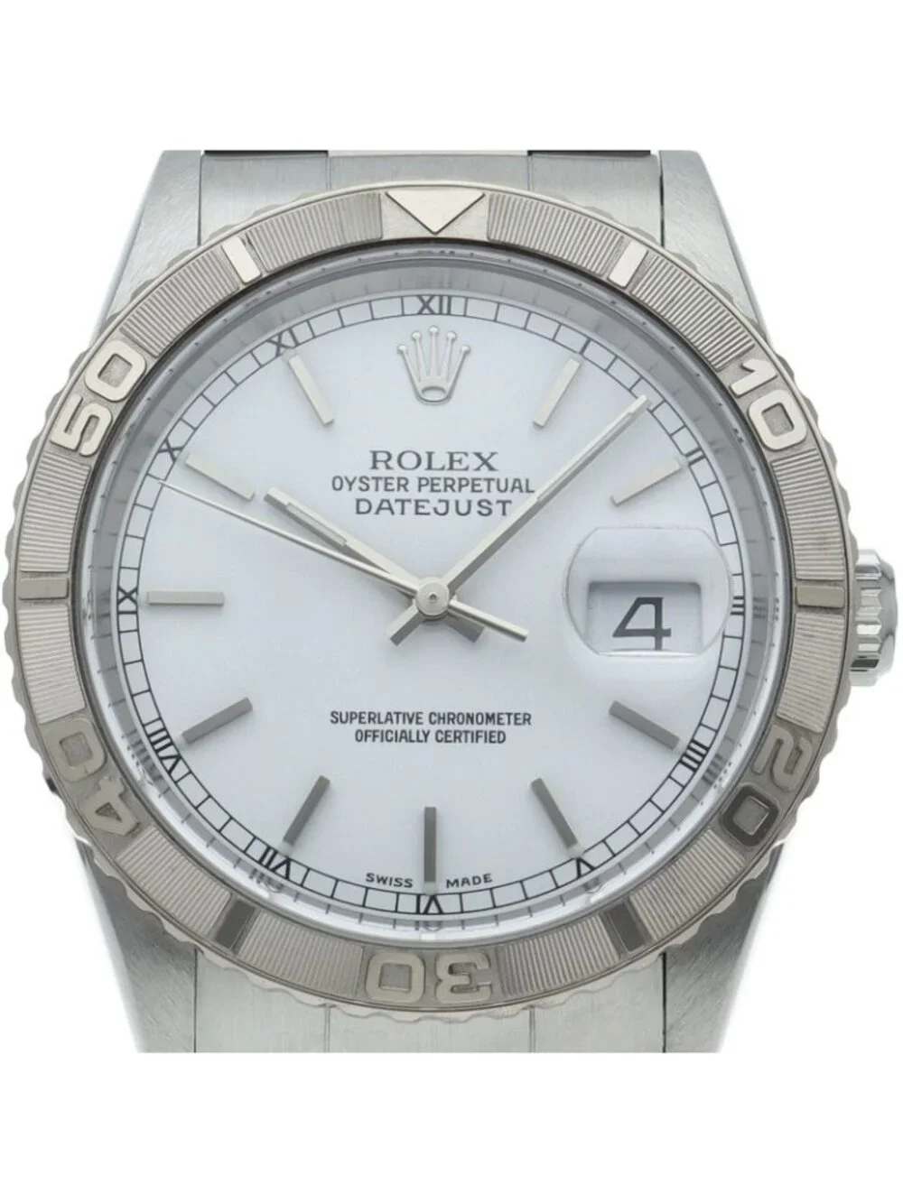 Rolex Datejust Watch Thunderbird 18k White Gold SS Polished 20